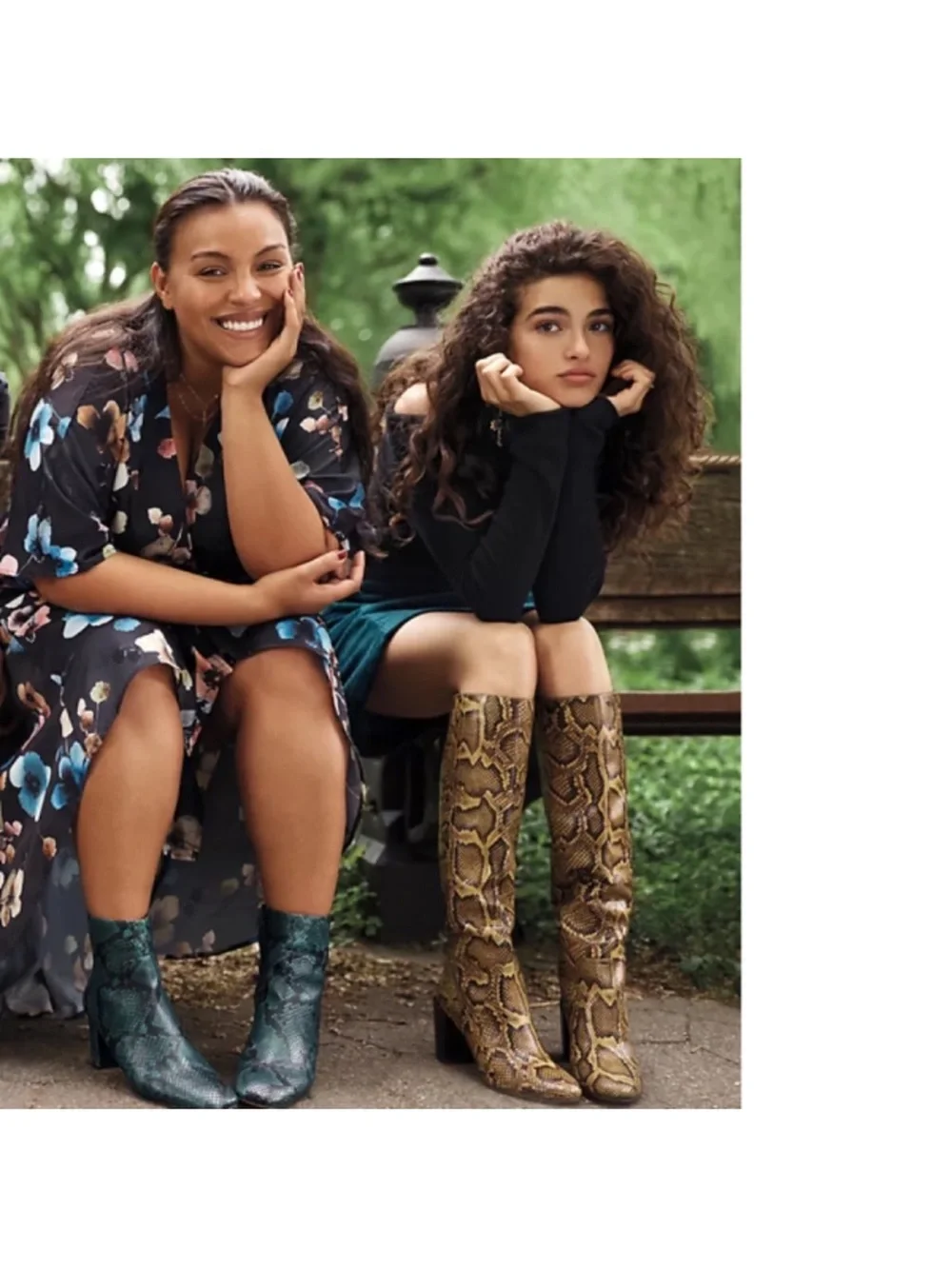New Anthropologie Yellow Brown Snake-Print Over-the-Knee Boots